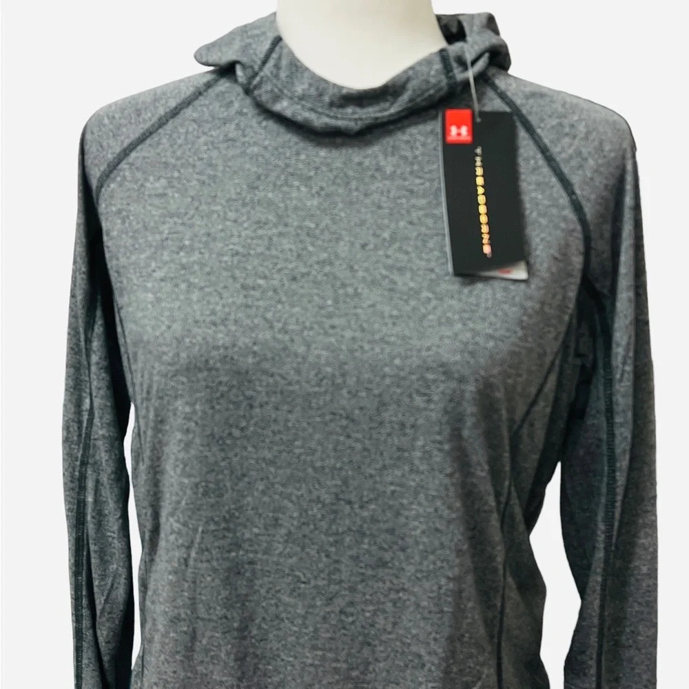 Under Armour Threadborne Train Twist Hoodie HeatGear Running Shirt Womens Sz S - Picture 4 of 8